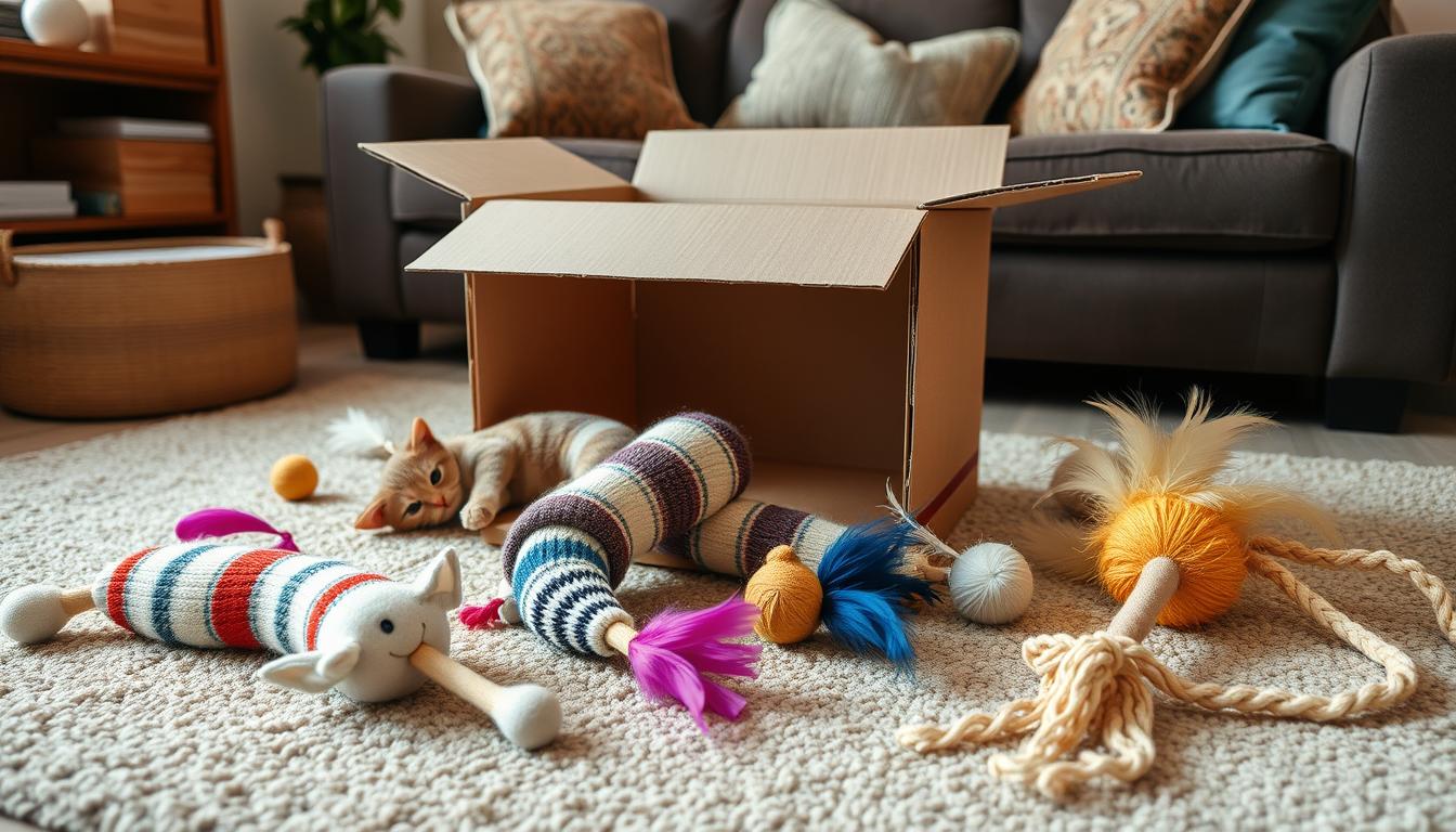 Juguetes caseros para gatos: ideas creativas y económicas
